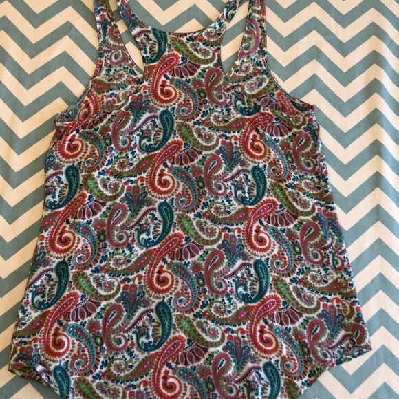 Racerback Paisely Tank - Picture 2 of 3